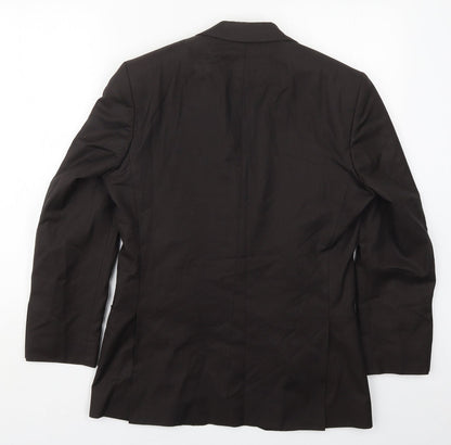 Preworn Mens Grey  Polyester Jacket Suit Jacket Size 36
