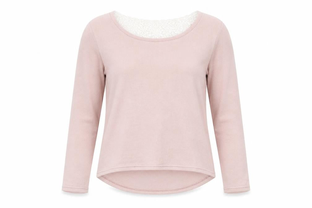 Boohoo Womens Pink Round Neck  Acrylic Pullover Jumper Size M