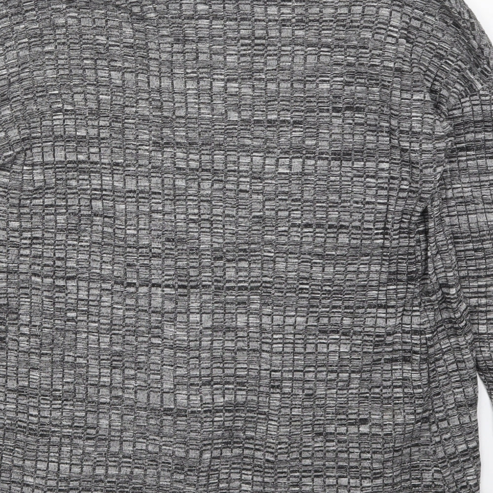 Soya Concept Womens Grey Collared  Acrylic Cardigan Jumper Size M