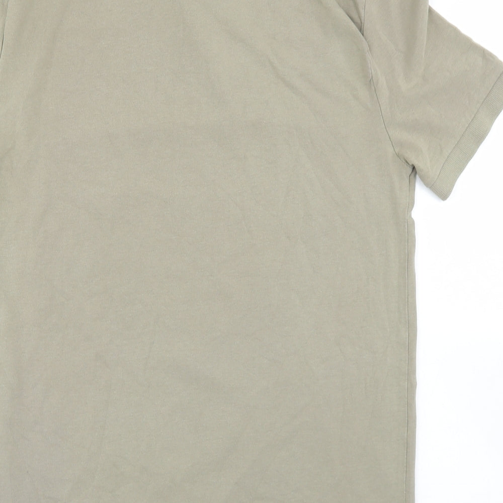 ASOS Mens Green  Cotton  Polo Size M Collared Button