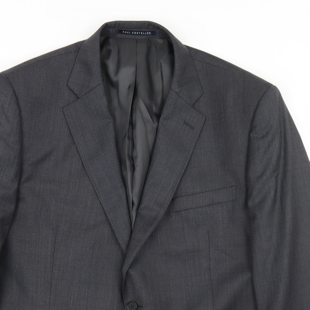 Paul Costelloe Mens Grey  Wool Jacket Blazer Size 44