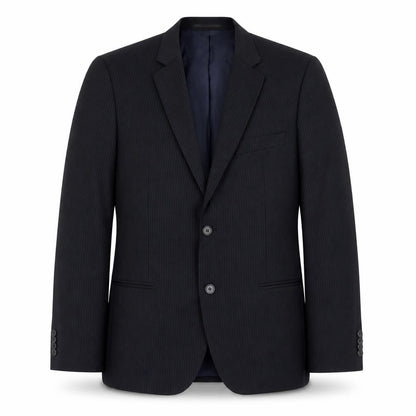 F&F Mens Black Striped Polyester Jacket Blazer Size 40