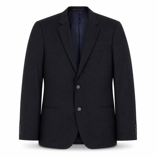 F&F Mens Black Striped Polyester Jacket Blazer Size 40