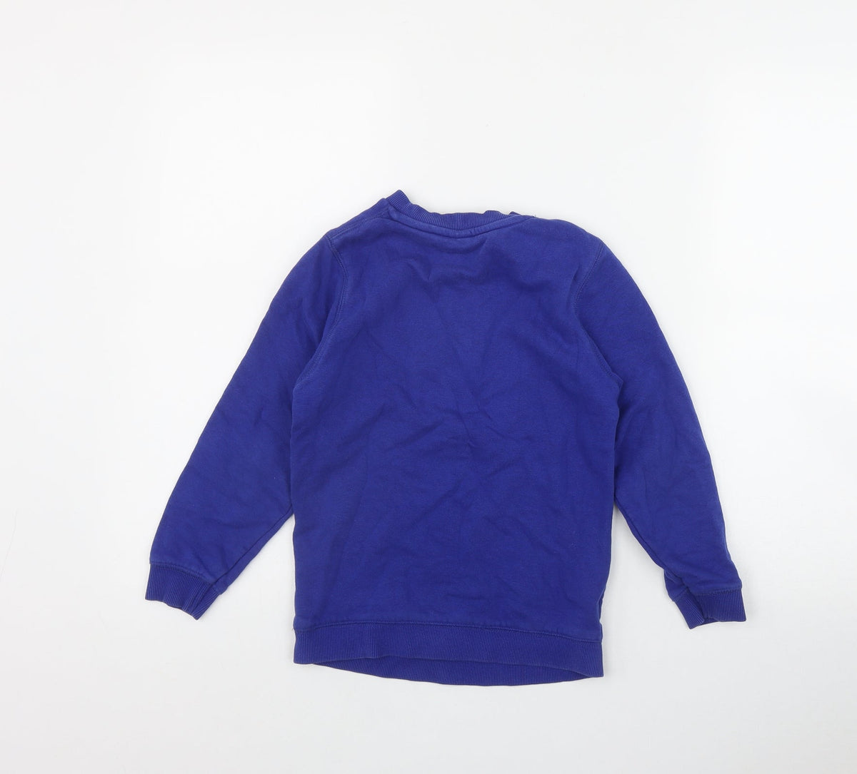 TU Boys Blue  Cotton Pullover Sweatshirt Size 7 Years  Pullover