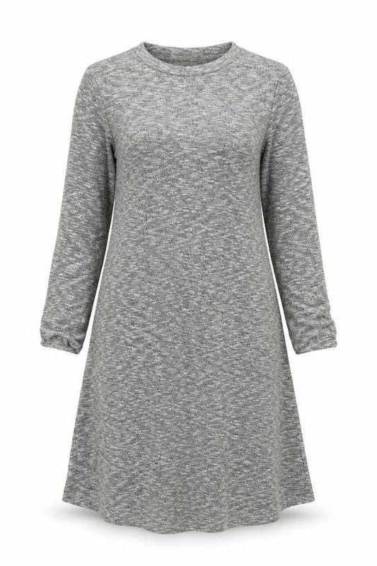 New Look Womens Grey  Polyester Jumper Dress  Size 6  Round Neck Pullover