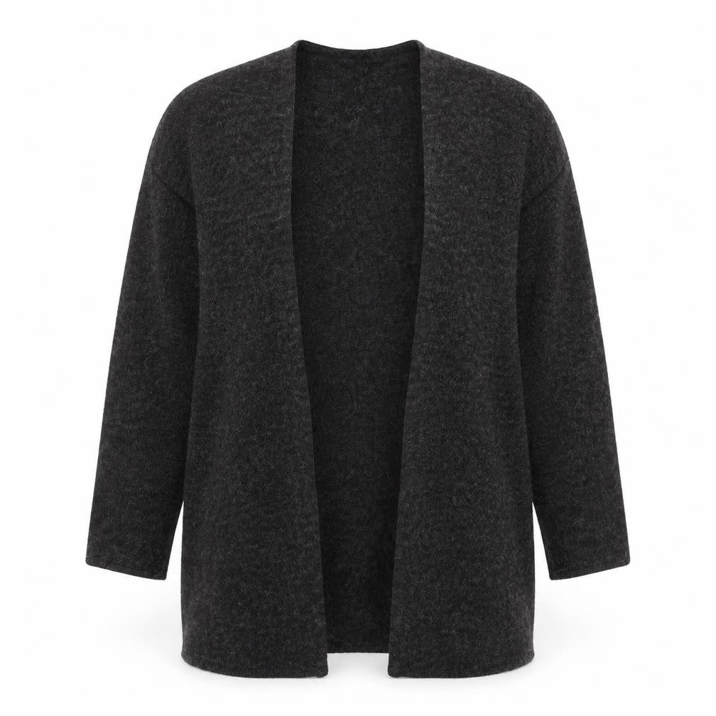 H&M Womens Grey V-Neck  Acrylic Cardigan Jumper Size S