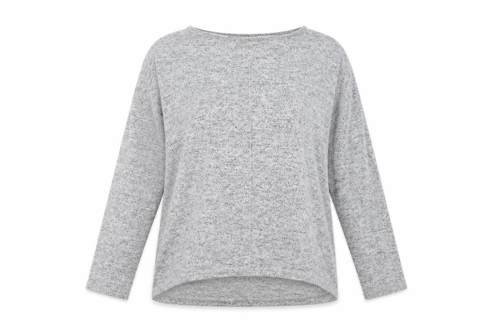 Peacocks Womens Grey Round Neck  Polyester Pullover Jumper Size 12
