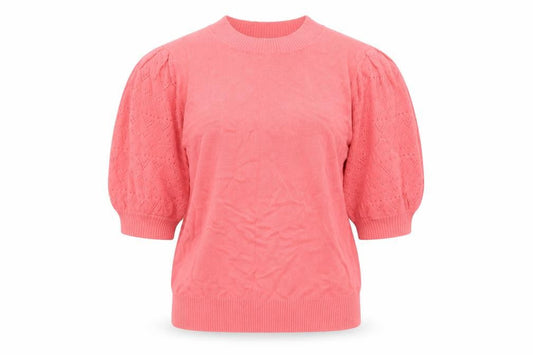 Tu Womens Pink Round Neck  Cotton Pullover Jumper Size 12