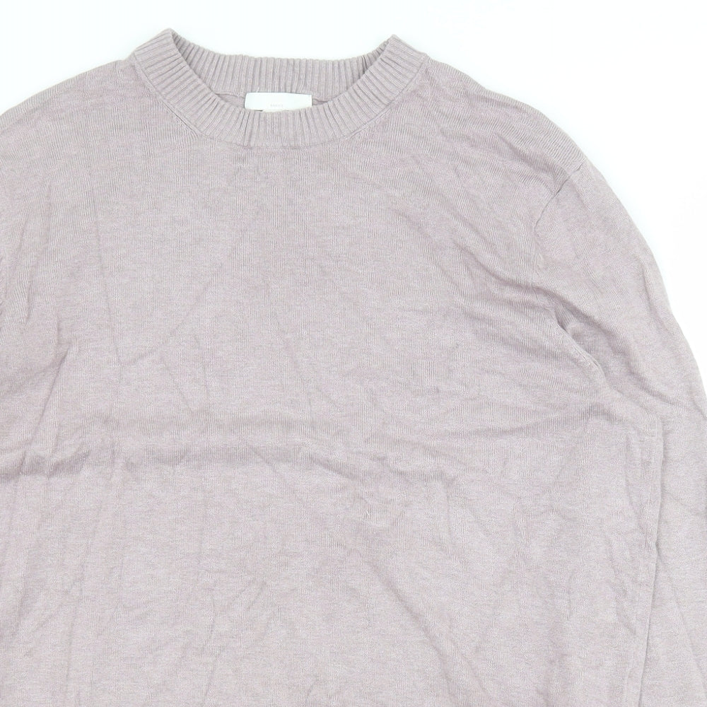 H&M Womens Purple Crew Neck  Viscose Pullover Jumper Size M