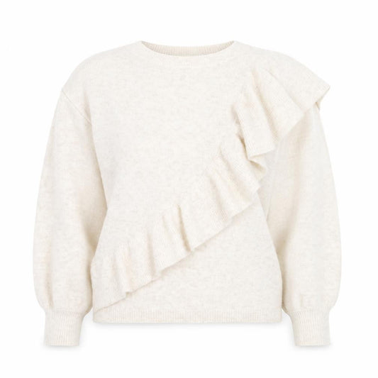 George Womens White Round Neck  Acrylic Pullover Jumper Size 12