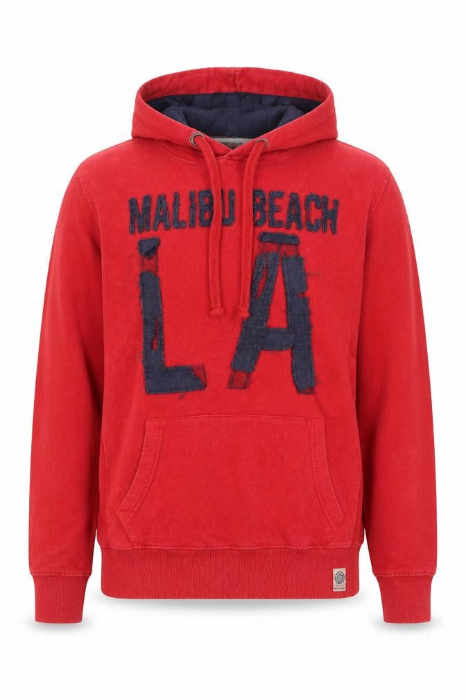 Deluxe Laundry Mens Red  Cotton Pullover Hoodie Size M