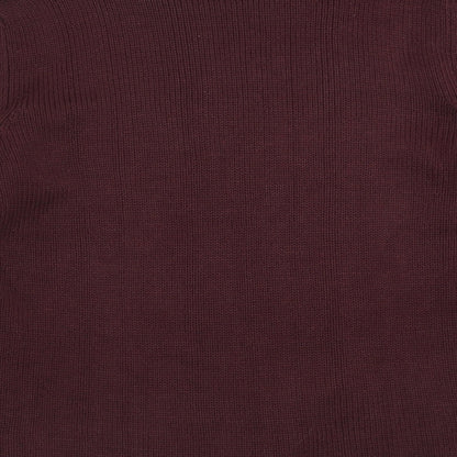 Bonmarché Womens Purple Crew Neck Acrylic Pullover Jumper Size M