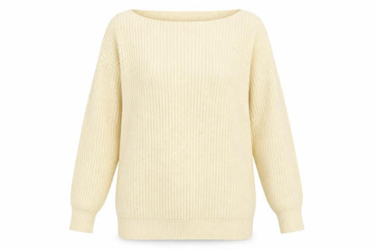 Nasty Gal Womens Beige Boat Neck  Acrylic Pullover Jumper Size M