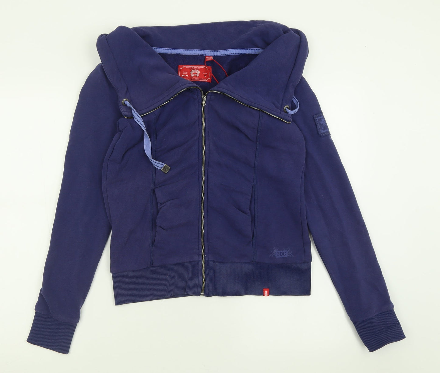 EDC Womens Purple  Cotton Full Zip Sweatshirt Size L  Zip