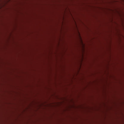 BDG Womens Red  Viscose Basic Button-Up Size S Collared