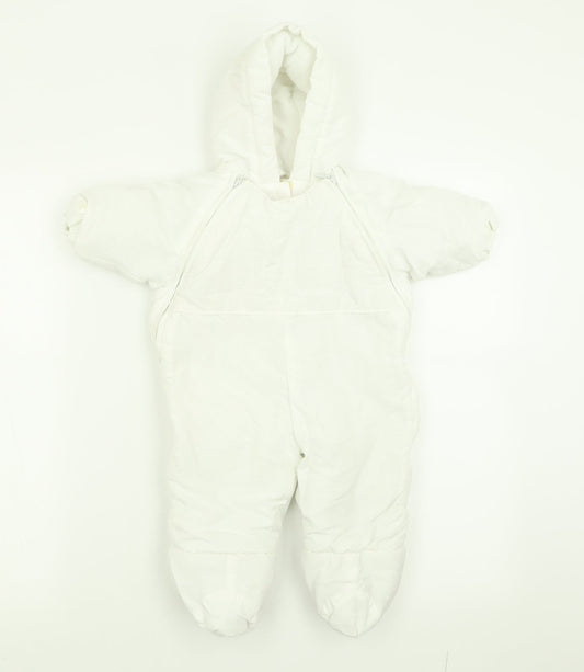 Ladybird Girls White   3-in-1 Jacket Poncho Size 0-3 Months   Hook & Loop