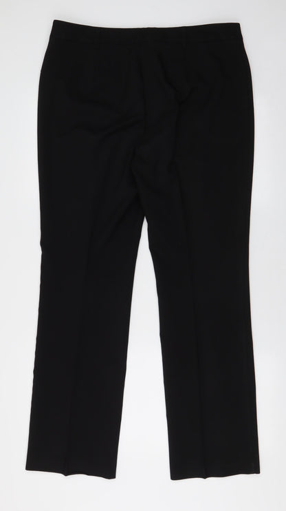 Papaya Womens Beige  Polyester Trousers  Size 14 L30 in Regular Zip