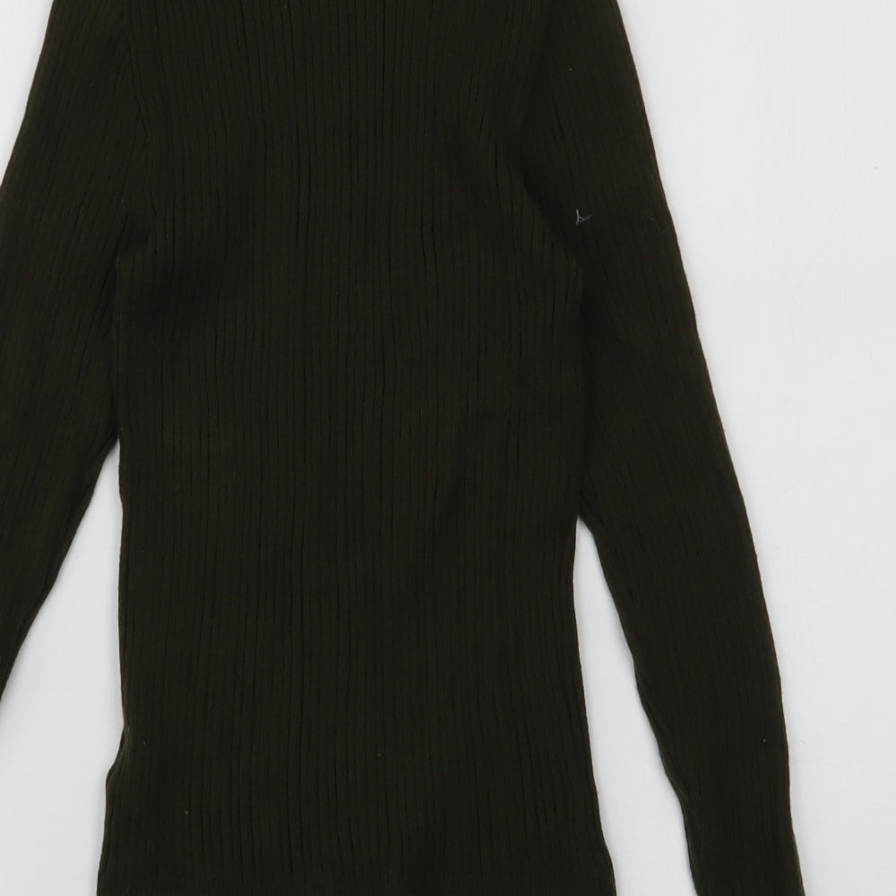 Primark Womens Green Roll Neck  Viscose Pullover Jumper Size M