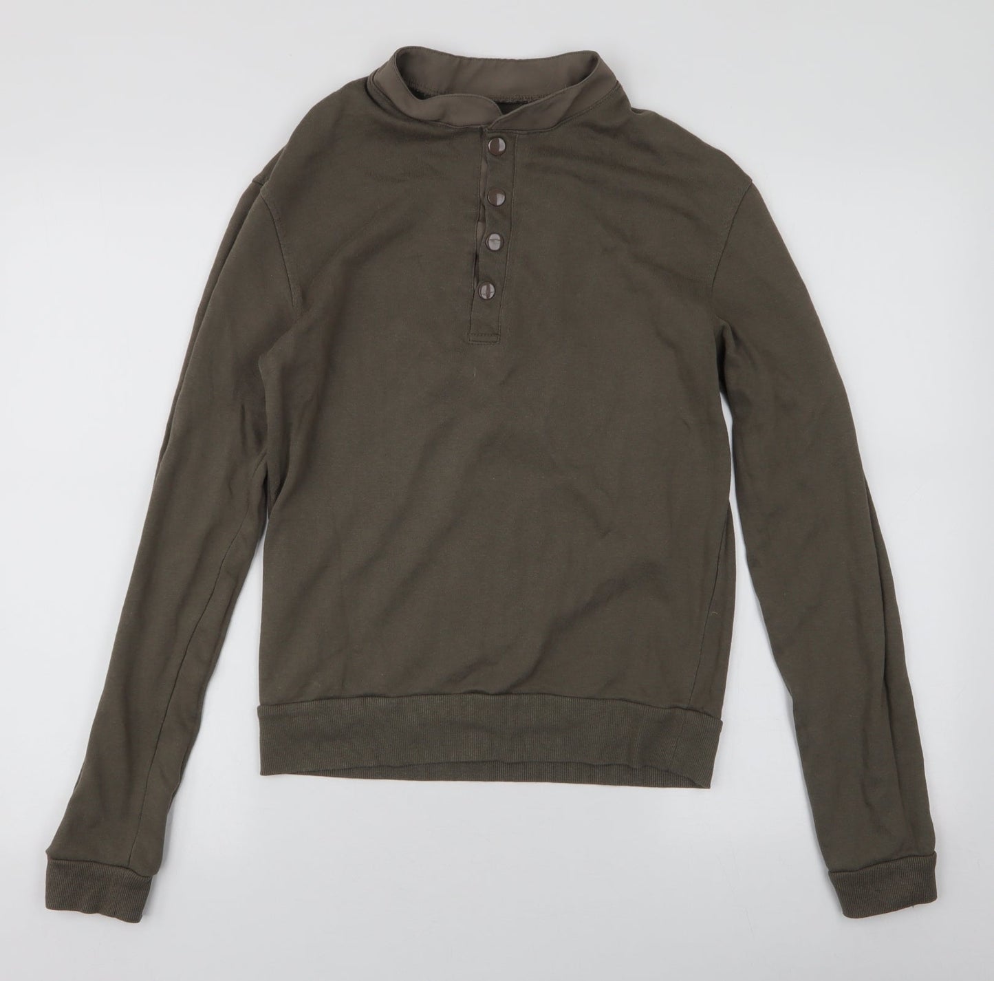Cedar Wood State Mens Green  Cotton Pullover Sweatshirt Size XS