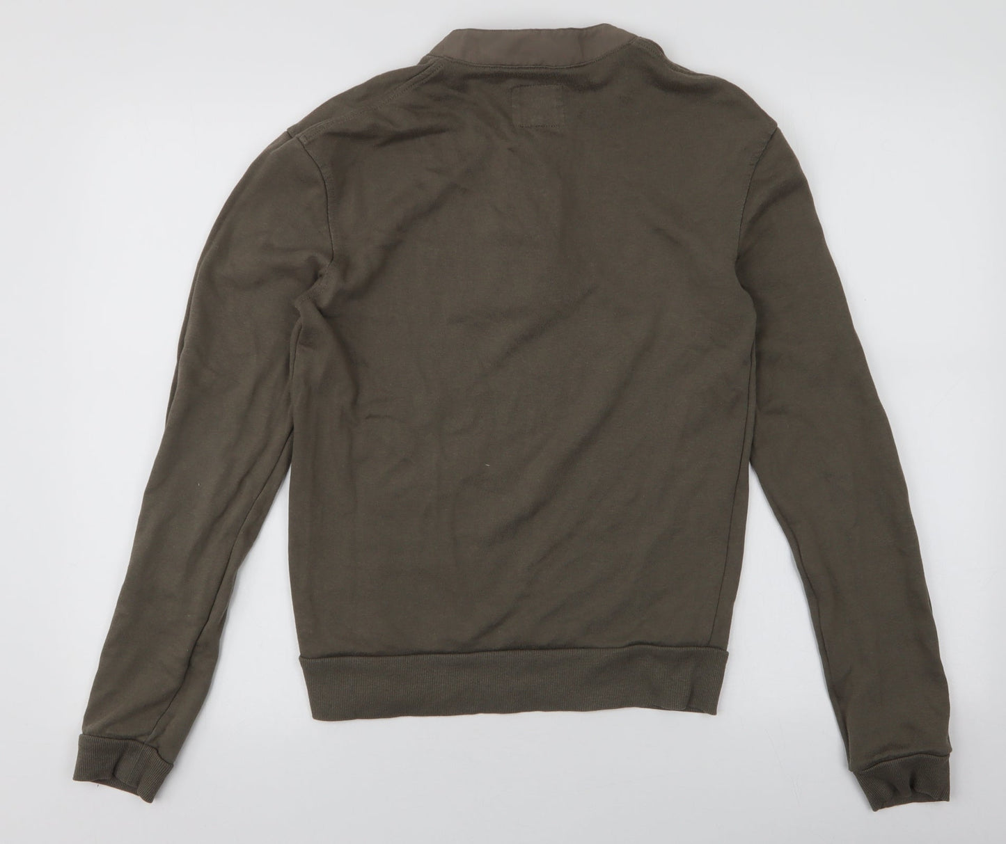 Cedar Wood State Mens Green  Cotton Pullover Sweatshirt Size XS