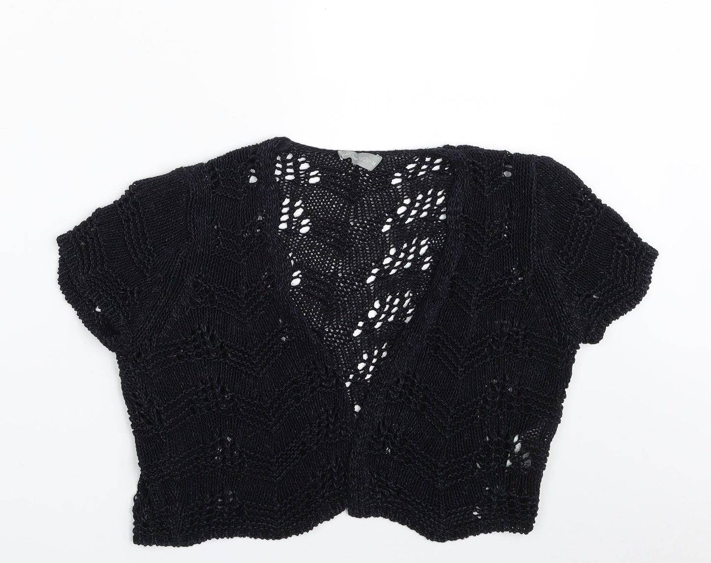 Per Una Womens Blue V-Neck  Acrylic Shrug Jumper Size 14