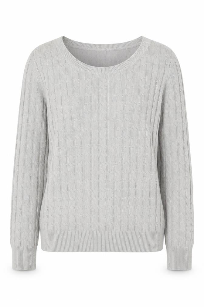H&M Womens Grey Round Neck  Polyamide Pullover Jumper Size S