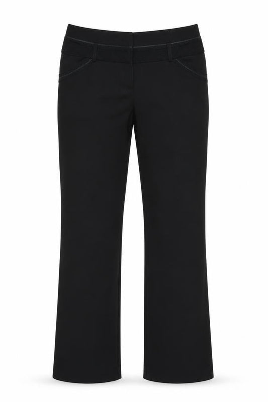 NEXT Womens Black  Polyester Trousers  Size 12 L31 in Regular Zip - Lace detail