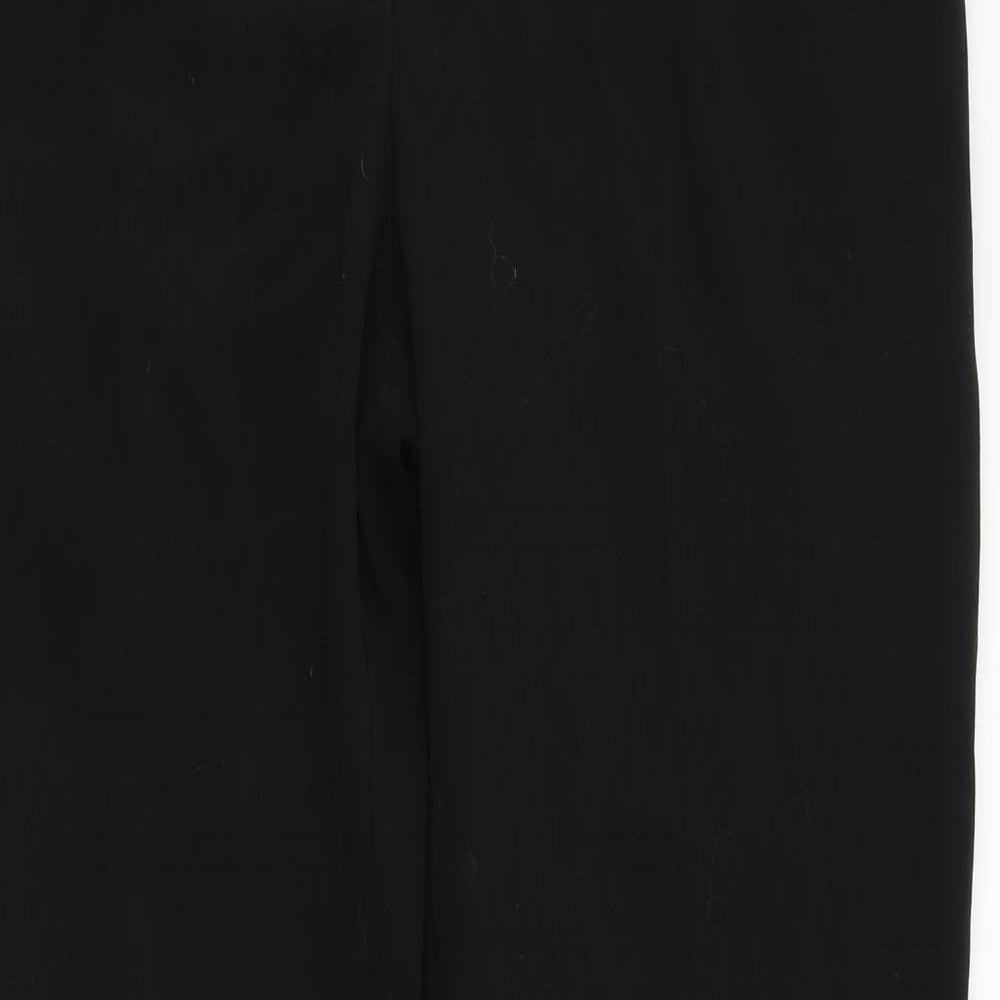 NEXT Womens Black  Polyester Trousers  Size 12 L31 in Regular Zip - Lace detail