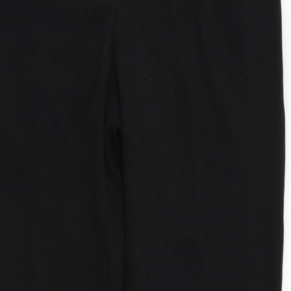 Next Womens Black  Polyester Trousers  Size 12 L31 in Regular Zip - Lace detail