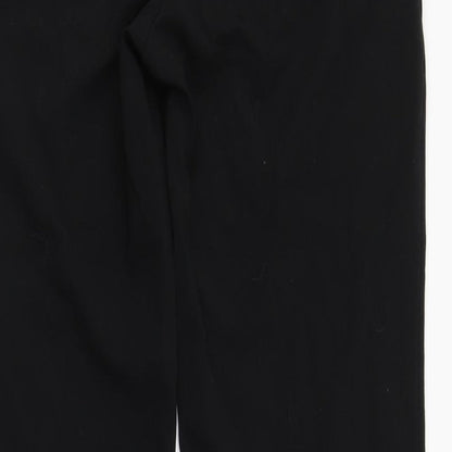 Next Womens Black  Polyester Trousers  Size 12 L31 in Regular Zip - Lace detail