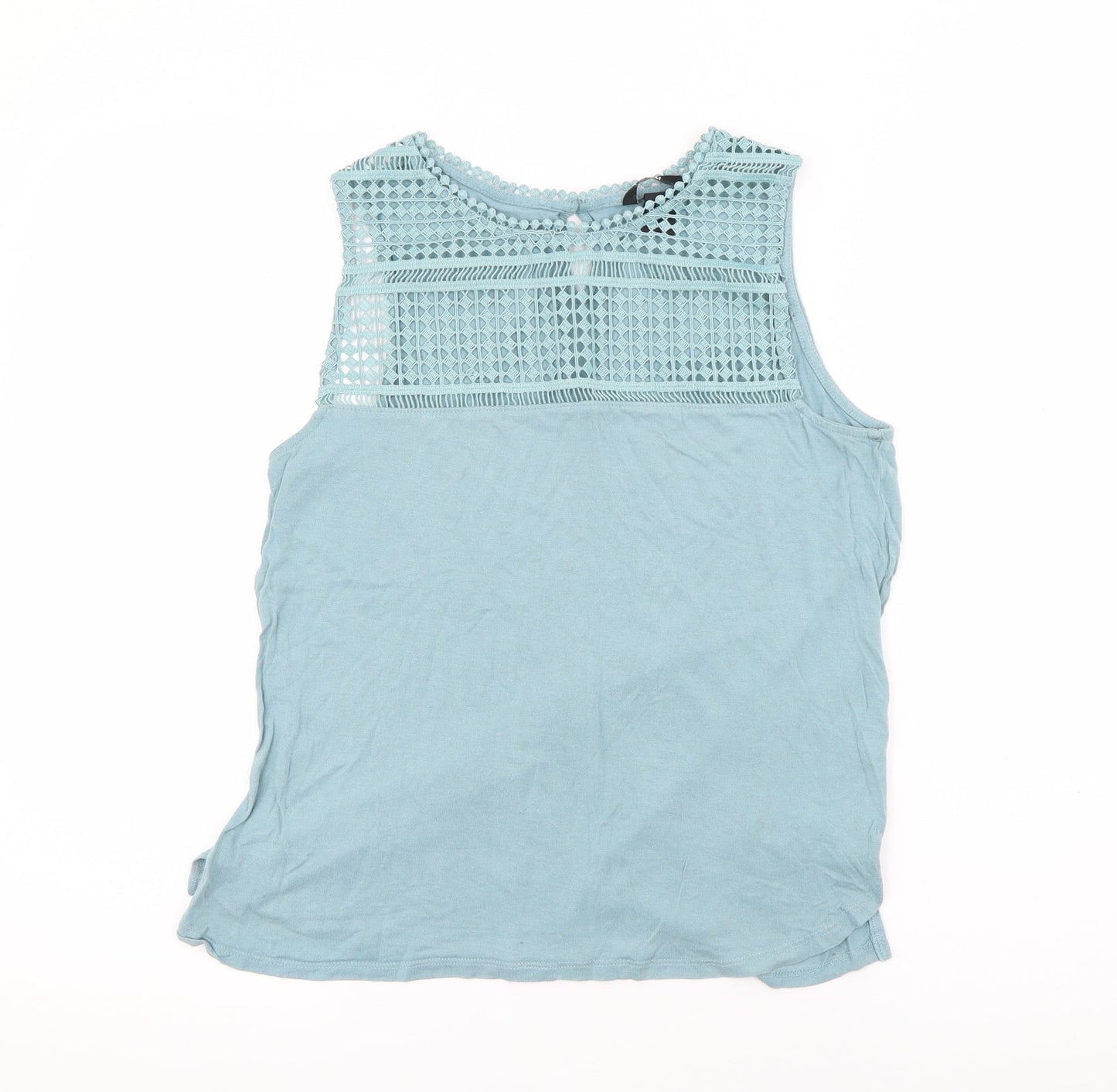 H&M Womens Blue  Polyester Camisole Tank Size S Round Neck