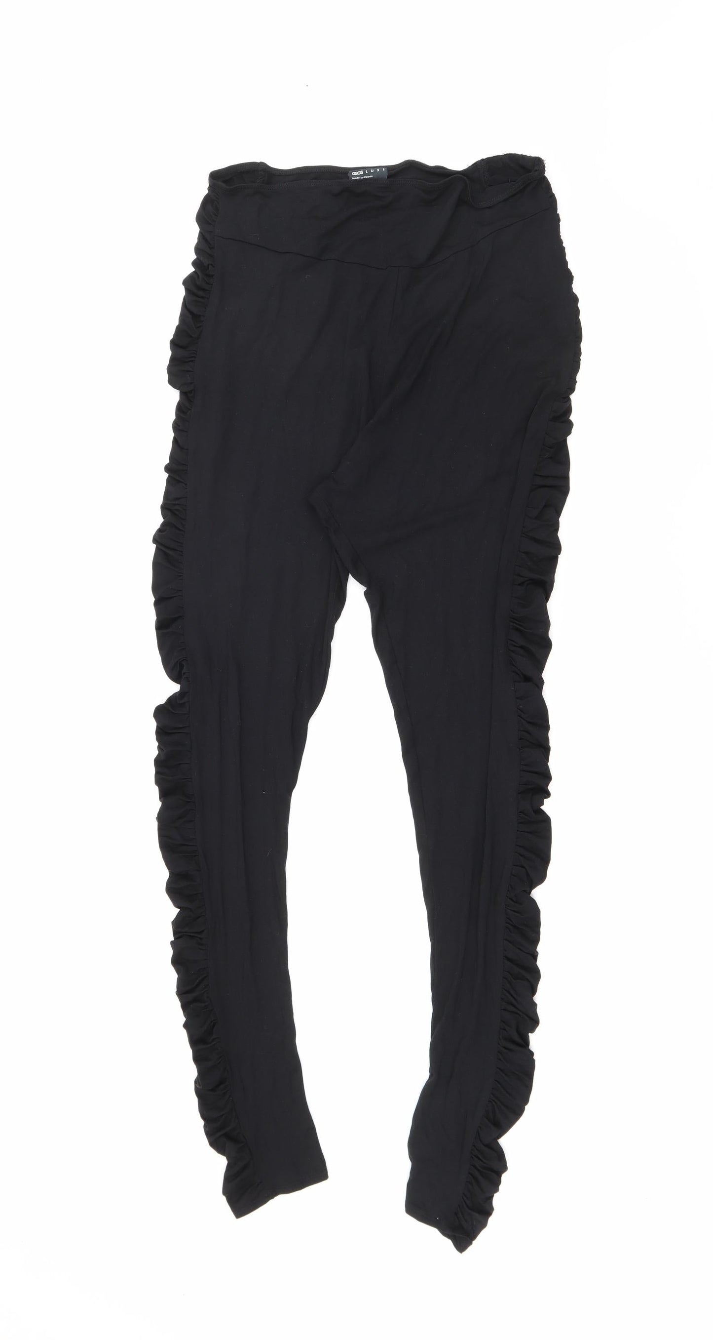 ASOS Womens Black  Viscose Pedal Pusher Leggings Size 16 L29 in
