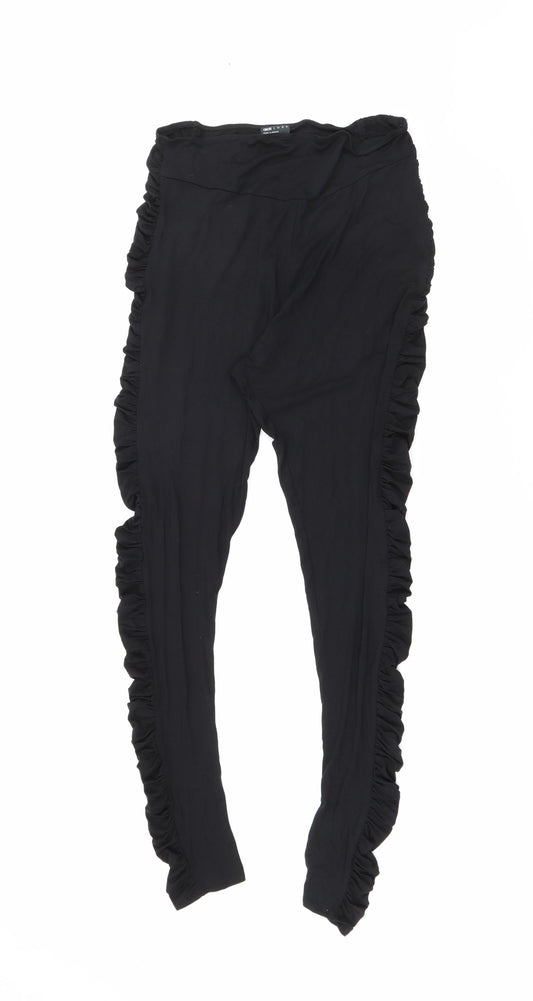 ASOS Womens Black  Viscose Pedal Pusher Leggings Size 16 L29 in