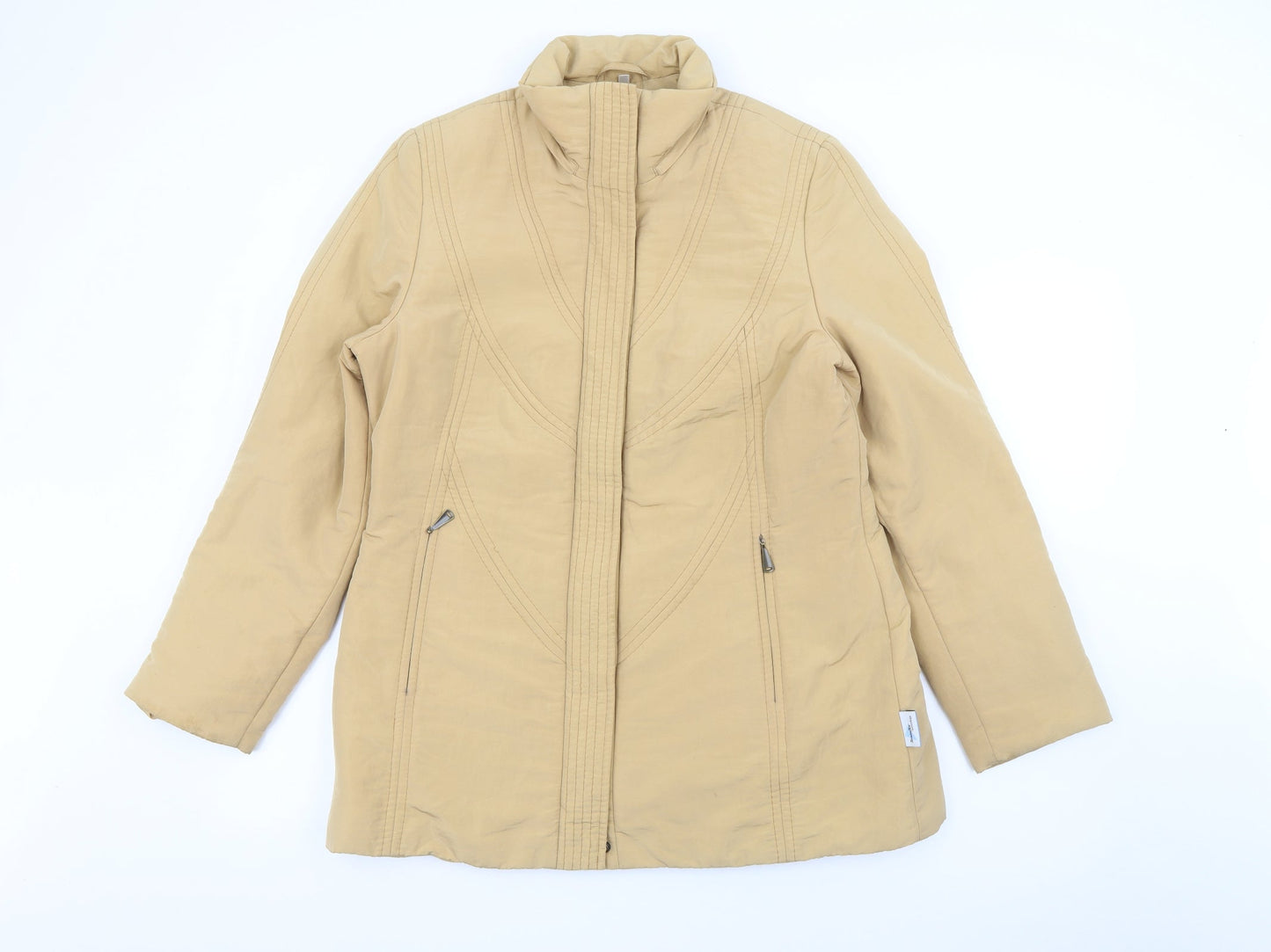 Isabell Womens Beige   Jacket Coat Size 12  Zip