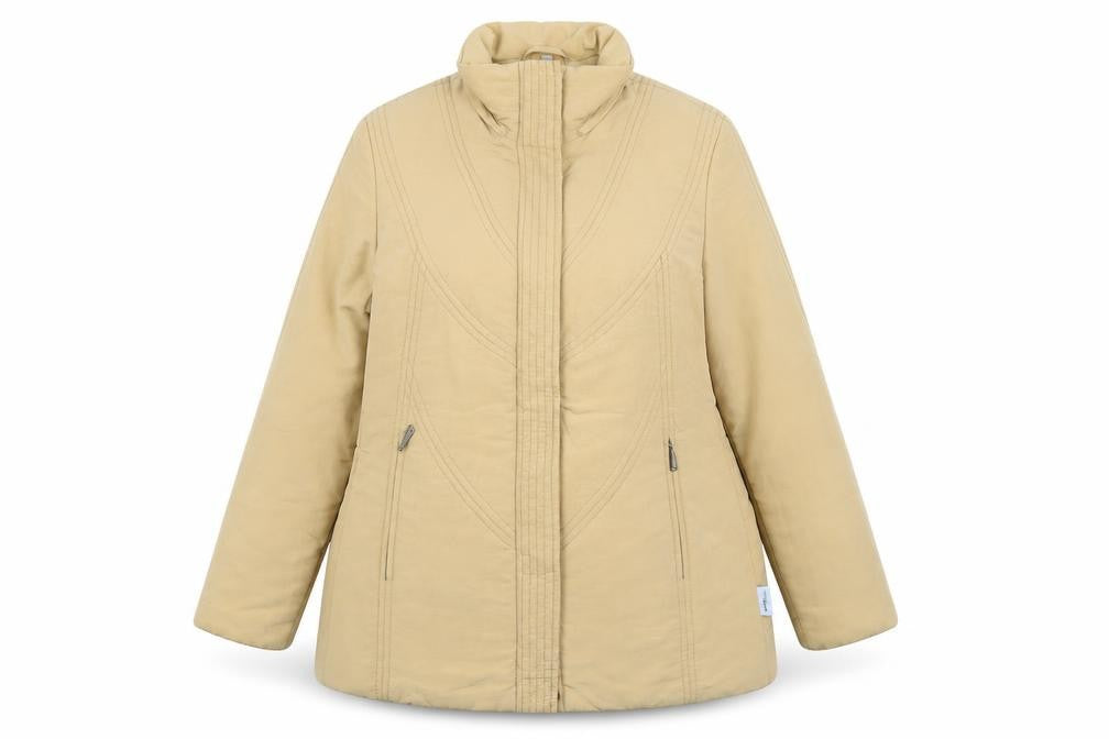 Isabell Womens Beige   Jacket Coat Size 12  Zip