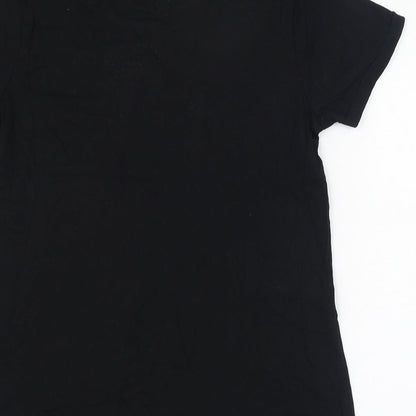 Paramour Womens Black  Polyester Basic T-Shirt Size 12 Round Neck - Tropical vibes