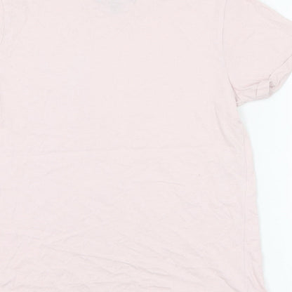 Paramour Womens Pink  Cotton Basic T-Shirt Size 12 Round Neck
