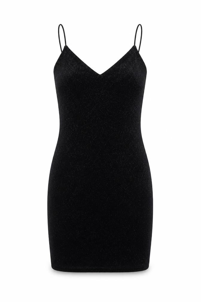 H&M Womens Black  Polyester Pencil Dress  Size S  V-Neck Pullover