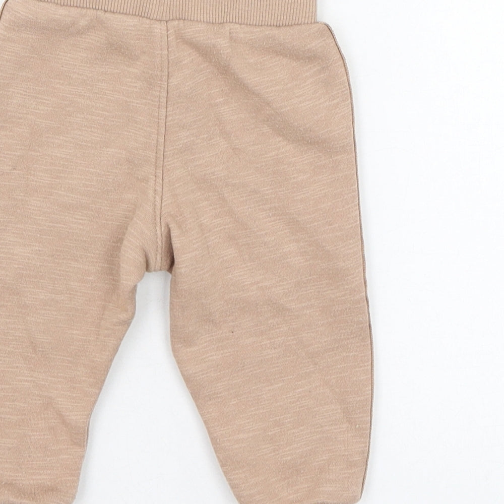Primark Girls Brown  Cotton Jogger Trousers Size 3-6 Months  Pullover - Look out