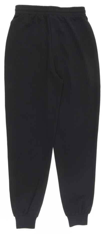 SHEIN Womens Black  Polyester Jogger Trousers Size XS L28 in Regular Drawstring