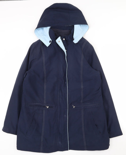 Bonmarché Womens Blue   Anorak Coat Size S  Zip
