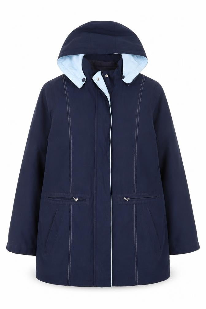 Bonmarché Womens Blue Anorak Coat Size S Zip