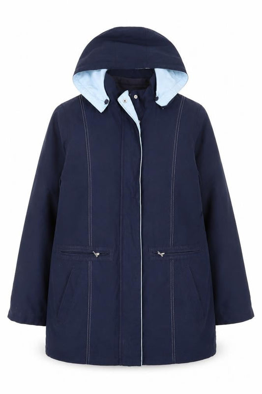 Bonmarché Womens Blue Anorak Coat Size S Zip