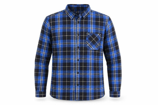 Another Influence Mens Blue Plaid Cotton  Button-Up Size M Collared Button