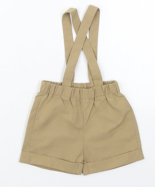 SheIn Baby Beige  Polyester Cropped Trousers Size 12 Months