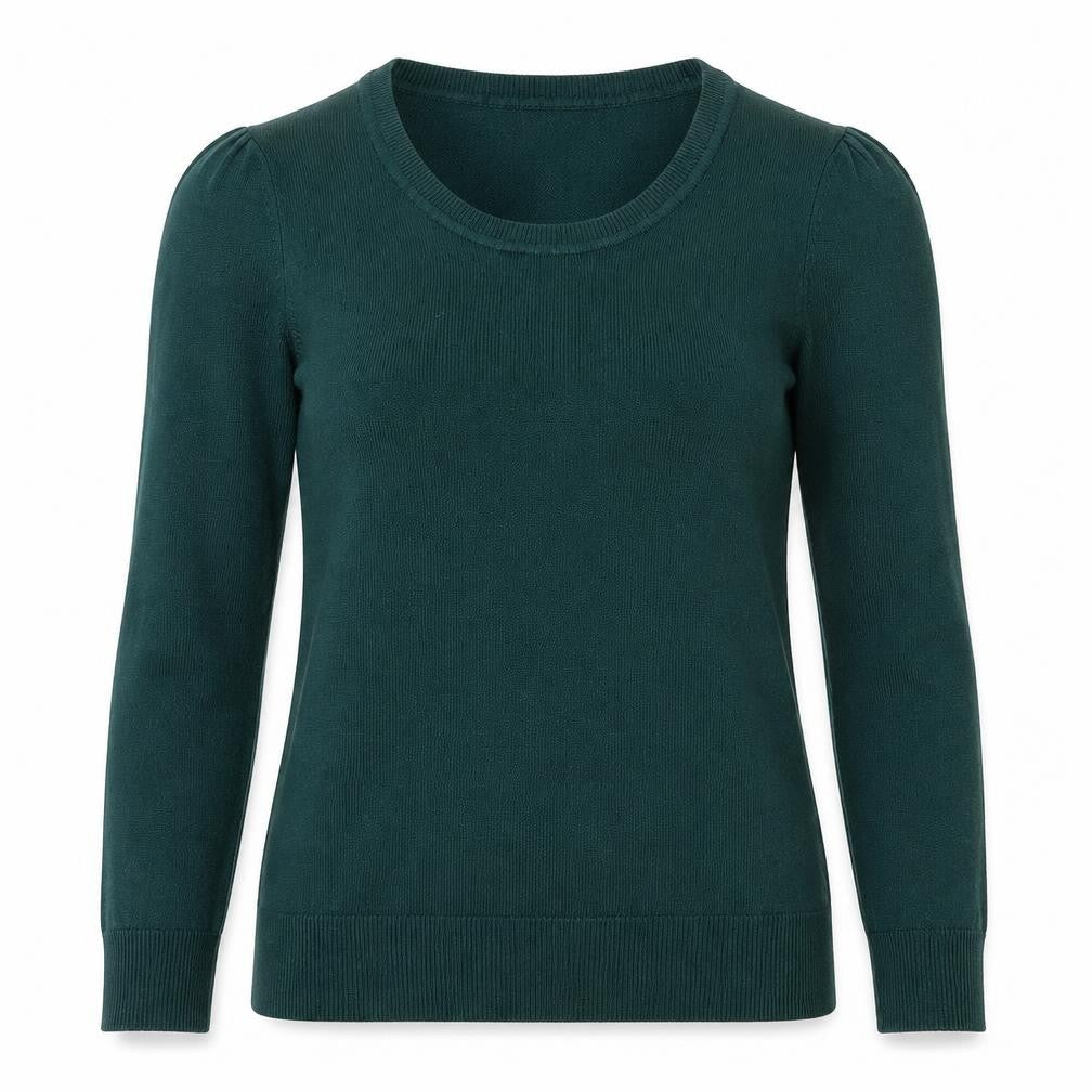 F&F Womens Green Round Neck  Acrylic Pullover Jumper Size 6