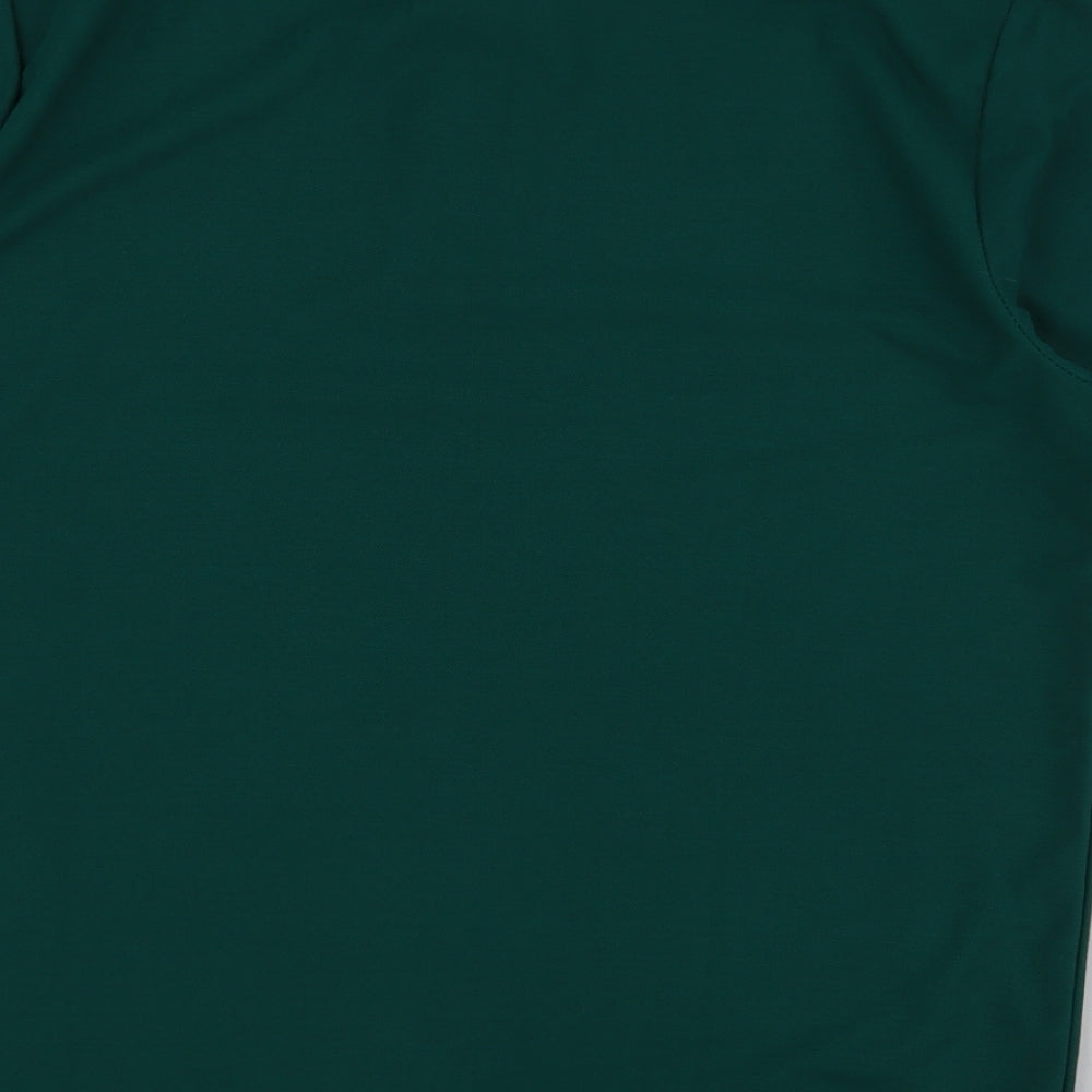 Urban Heritage Mens Green  Polyester  Polo Size S Collared Button