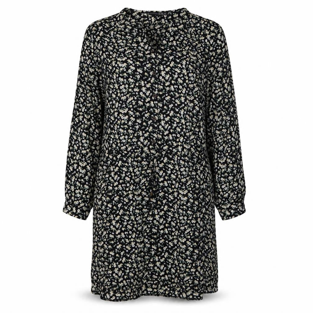 Atmosphere Womens Multicoloured Floral Polyester A-Line  Size 14  Round Neck Button