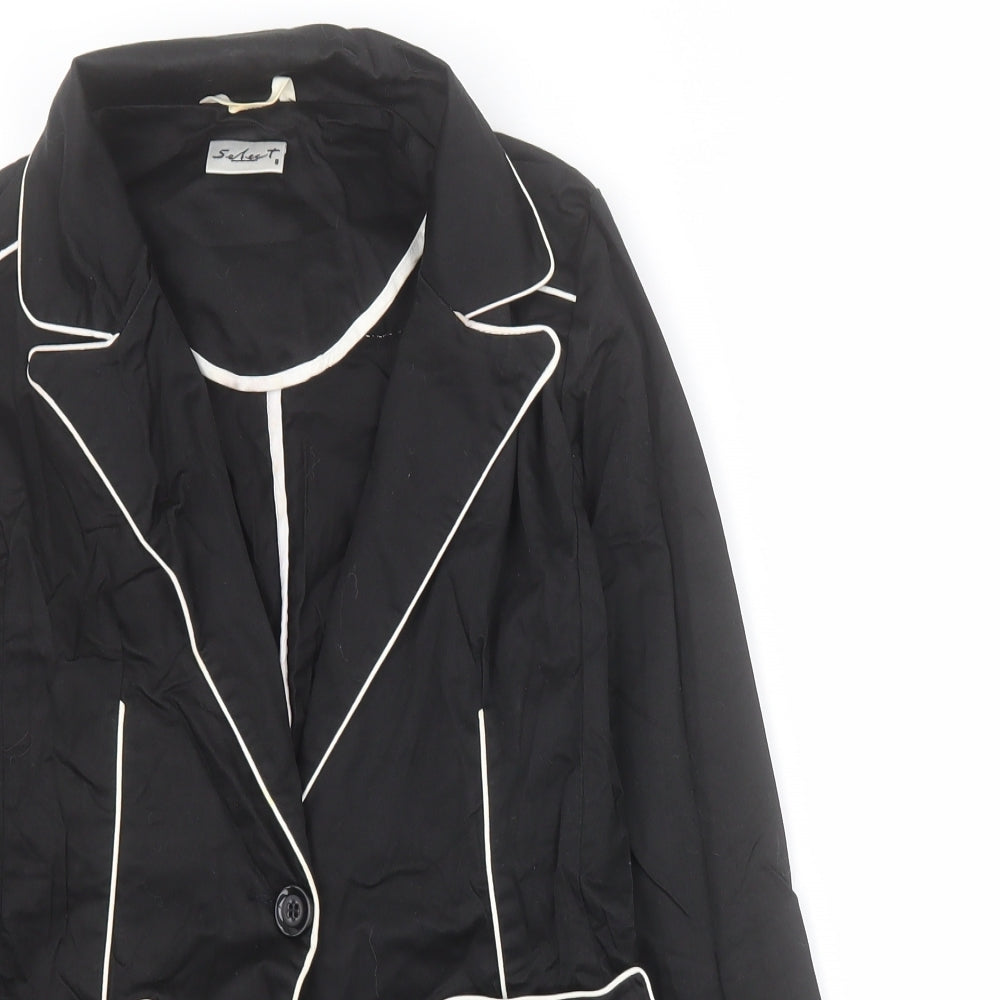 Select Womens Black   Jacket Blazer Size 8  Button