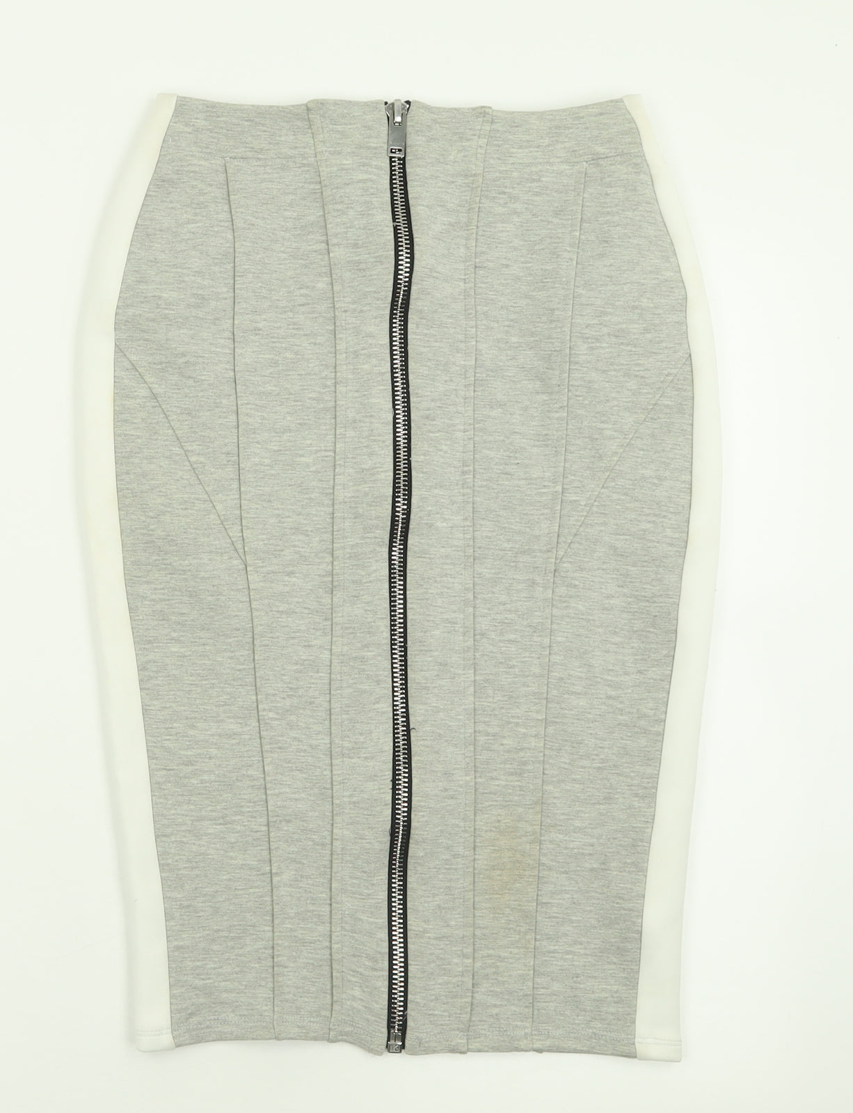 River Island Womens Grey  Polyester A-Line Skirt Size 8   Zip